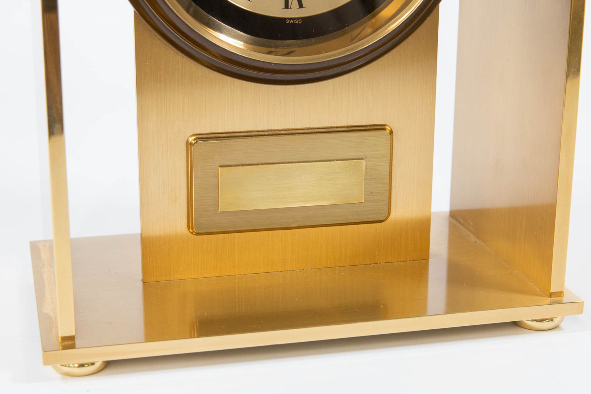 A Swiss made Swiza Table clock, made of Brass with a Quartz battery movement - Bild 11 aus 14