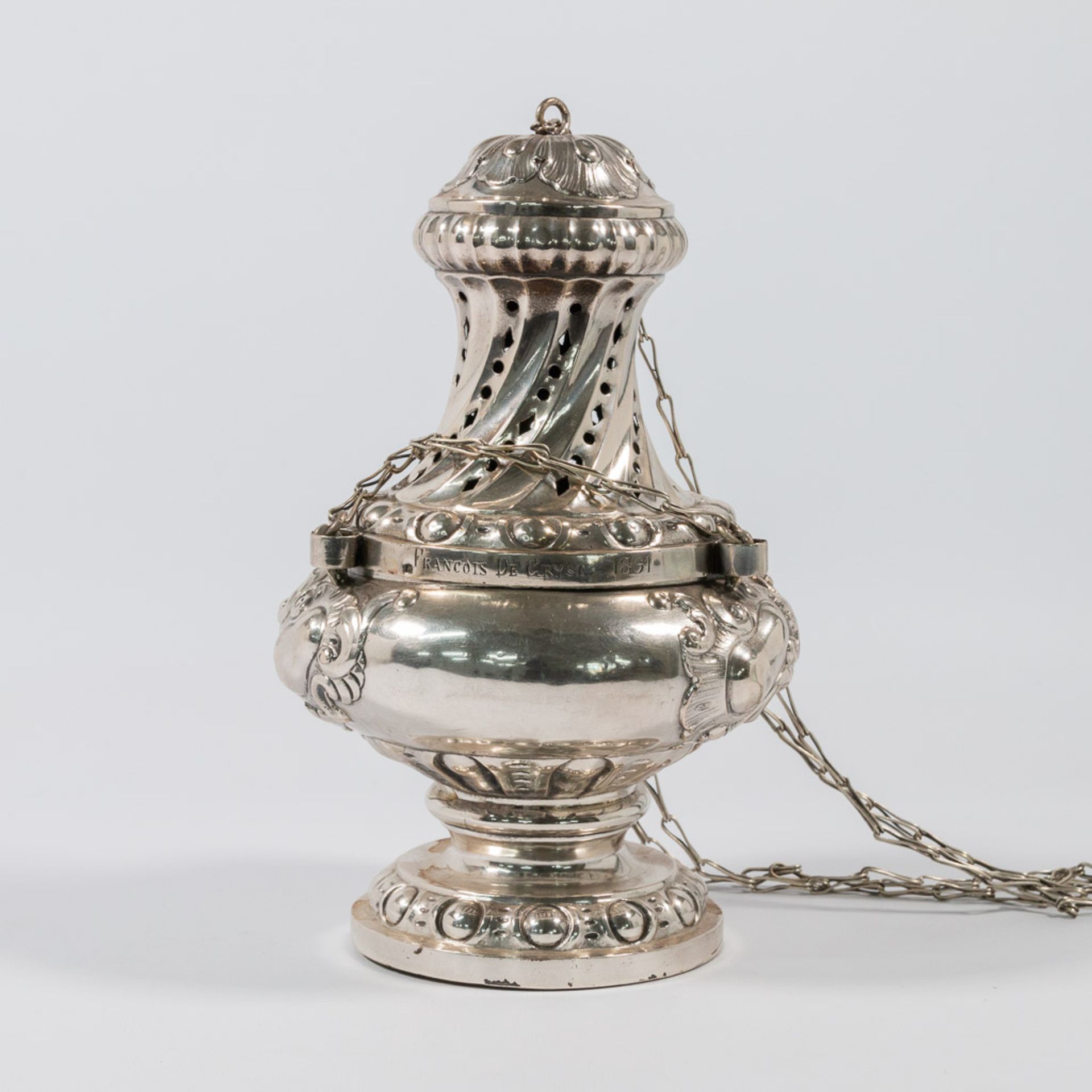 A silver Insence burner and Insence jar. - Image 18 of 39