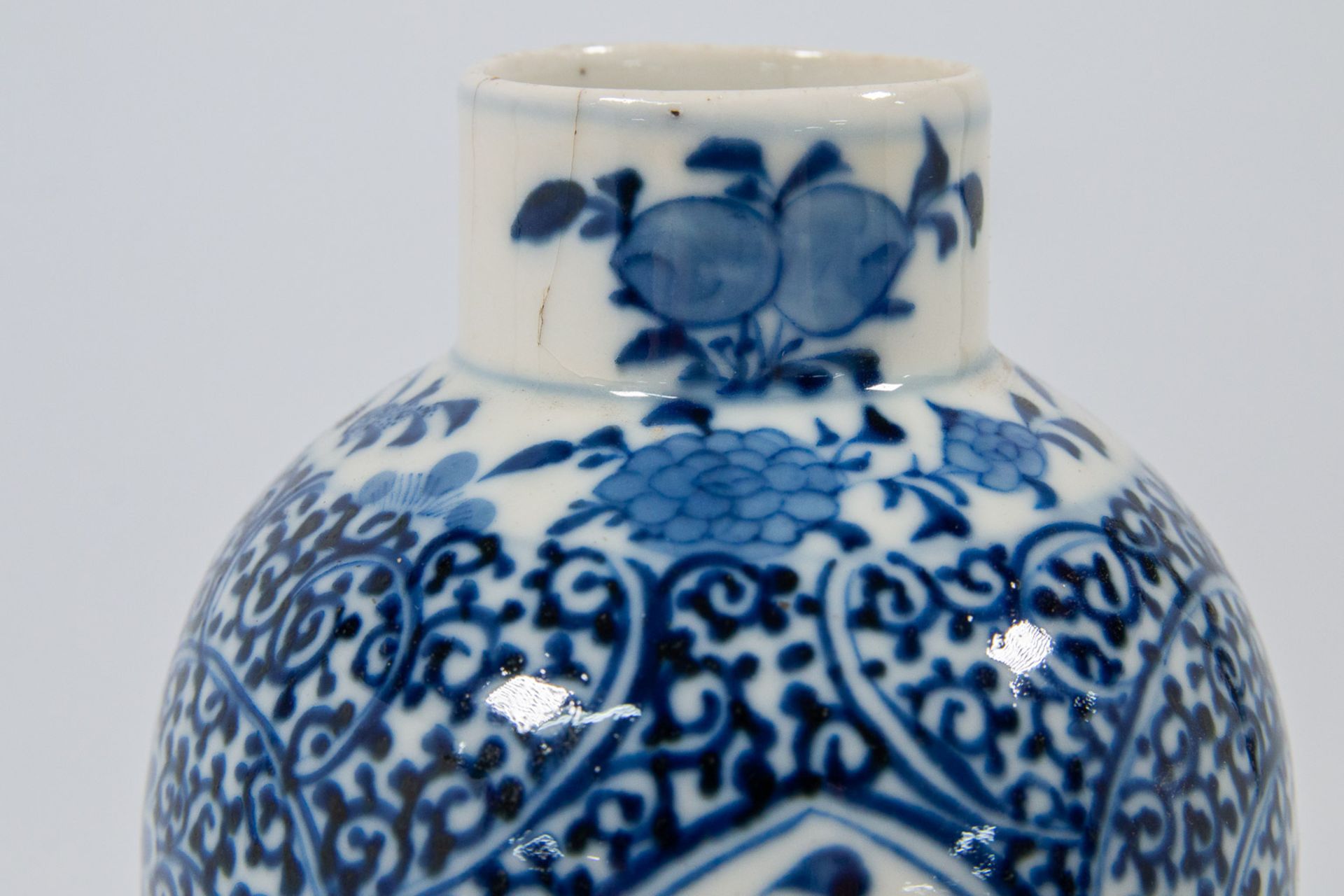 A Chinese vase, blue and white, marked Kangxi. - Image 32 of 32