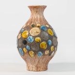 Rogier Joseph VANDEWEGHE (1923-2020) a display vase in ceramic with blue and brown hues.