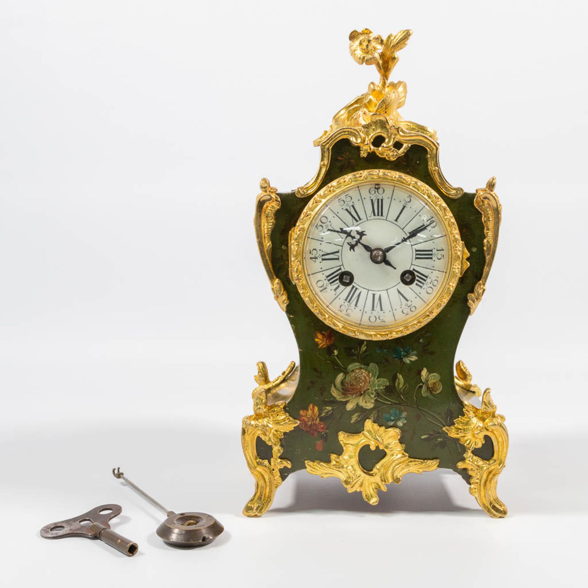 A table clock made of wood, decorated with hand-painted decor - Image 16 of 22
