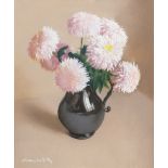 Auguste VAN DER KELEN (1915-1991) a flower painting, mixed media on paper. (28 x 59 cm)