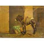 Edouard WOUTERMAERTENS (1819-1897), attributed, The donkey and rooster, oil on canvas. Not signed. (