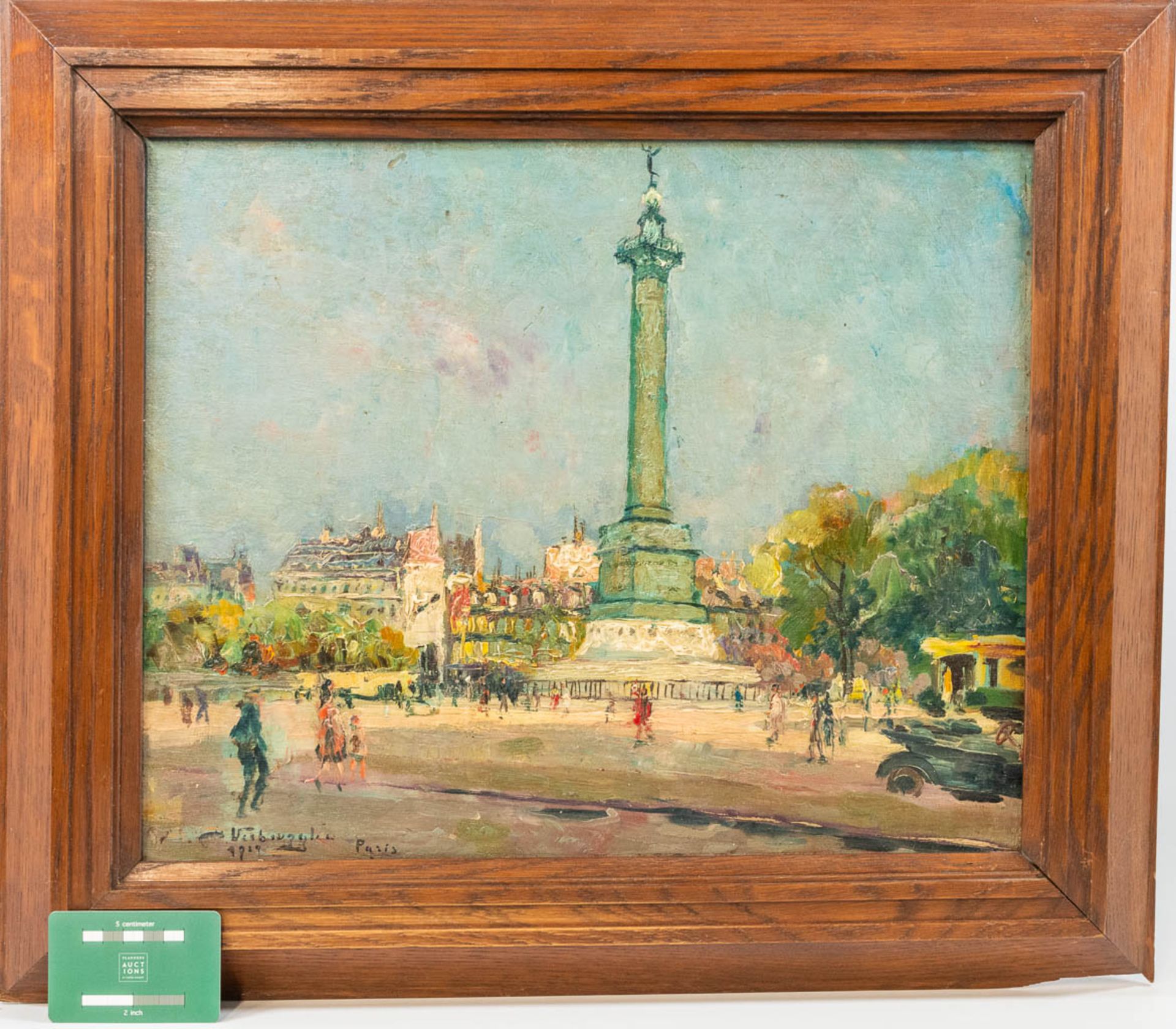 Charles Henri VERBRUGGHE (1877-1974) Paris, oil on panel 1929. (46 x 38 cm) - Image 2 of 6
