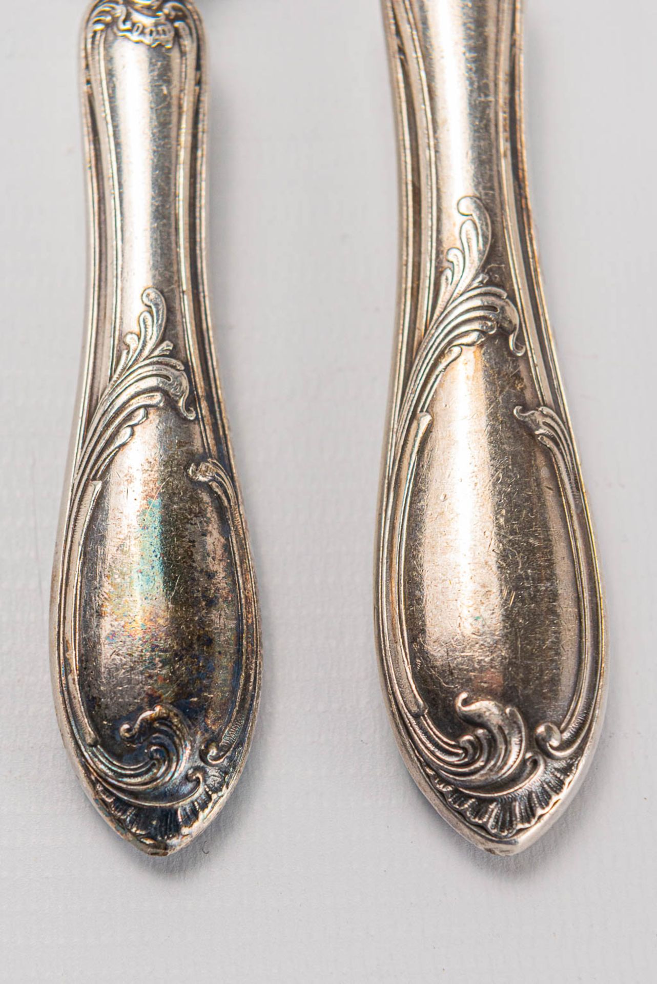 A silver-plated flatware cutler, Wiskemann Brussels, 94-pieces, Art Nouveau style.  - Bild 7 aus 25