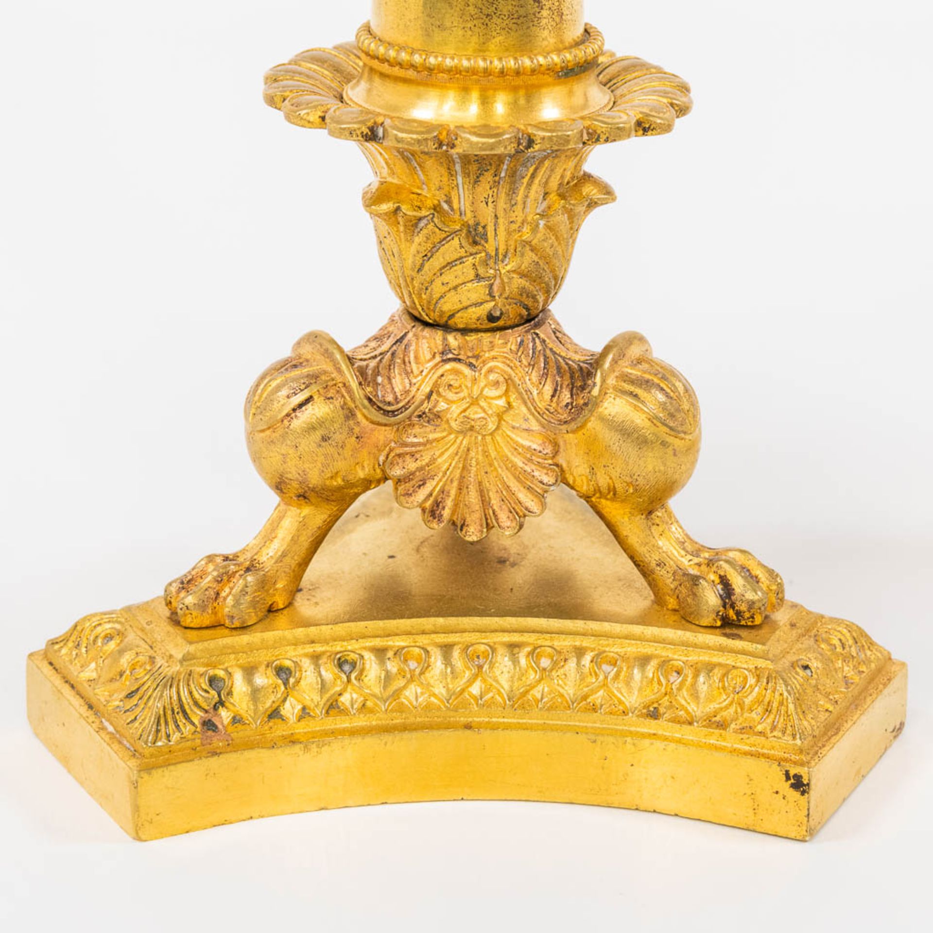 A pair of candlesticks, made in Empire style and made during the second half of the 19th century. (2 - Bild 12 aus 13