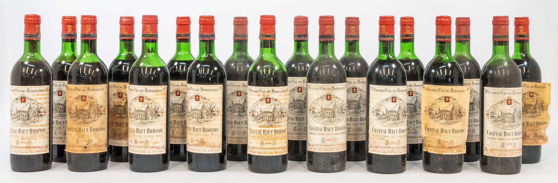 A collection of 18 bottles of Chateau Haut Brignon 1975 with original wood crate. . - Image 6 of 6