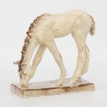 Else BACH (1899-1950) for Karlsruhe Majolica, a statue of a horse. (9 x 23 x 21,5 cm)