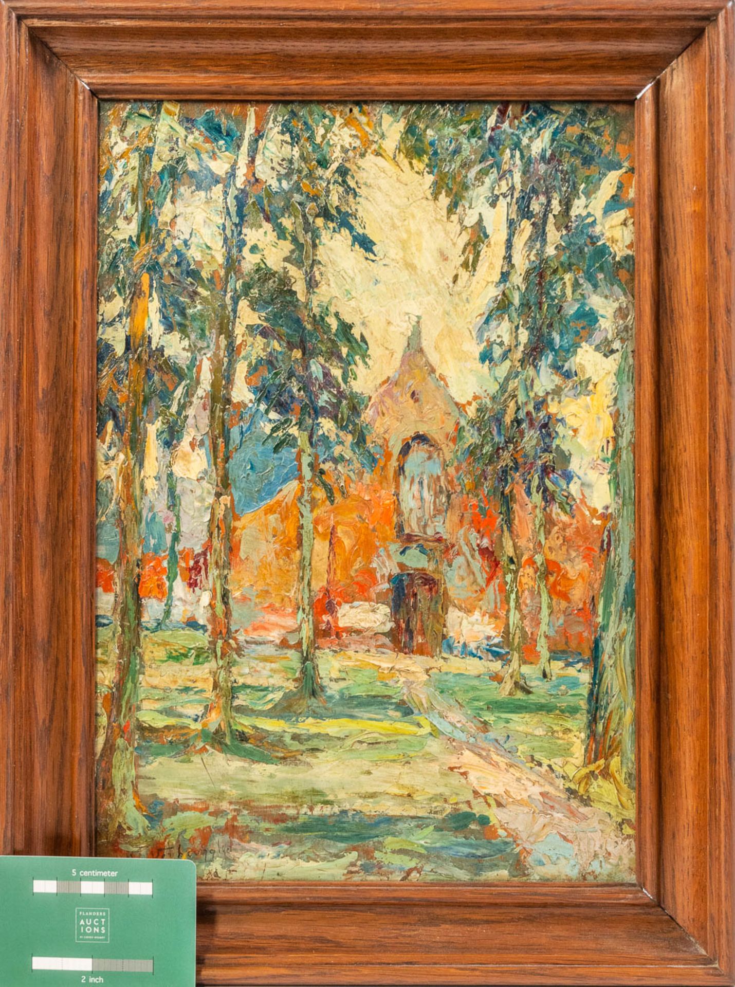 Charles Henri VERBRUGGHE (1877-1974) Chapel in Minnewater, Bruges, oil on panel. (24 x 34,5 cm) - Bild 2 aus 6