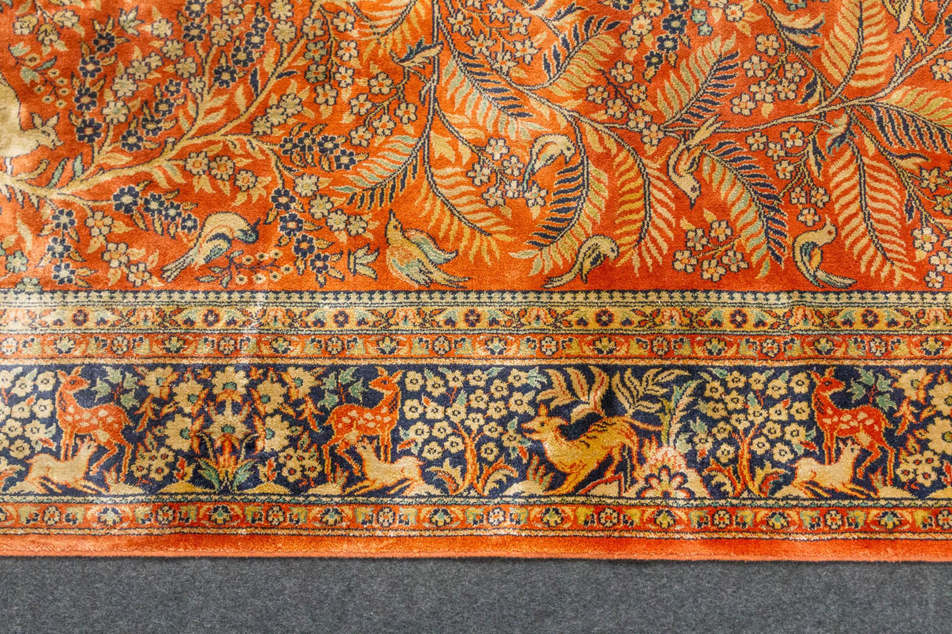 An Oriental carpet 'The Tree of life' Ghom, made of silk and wool. (138 x 200 cm). - Bild 7 aus 9
