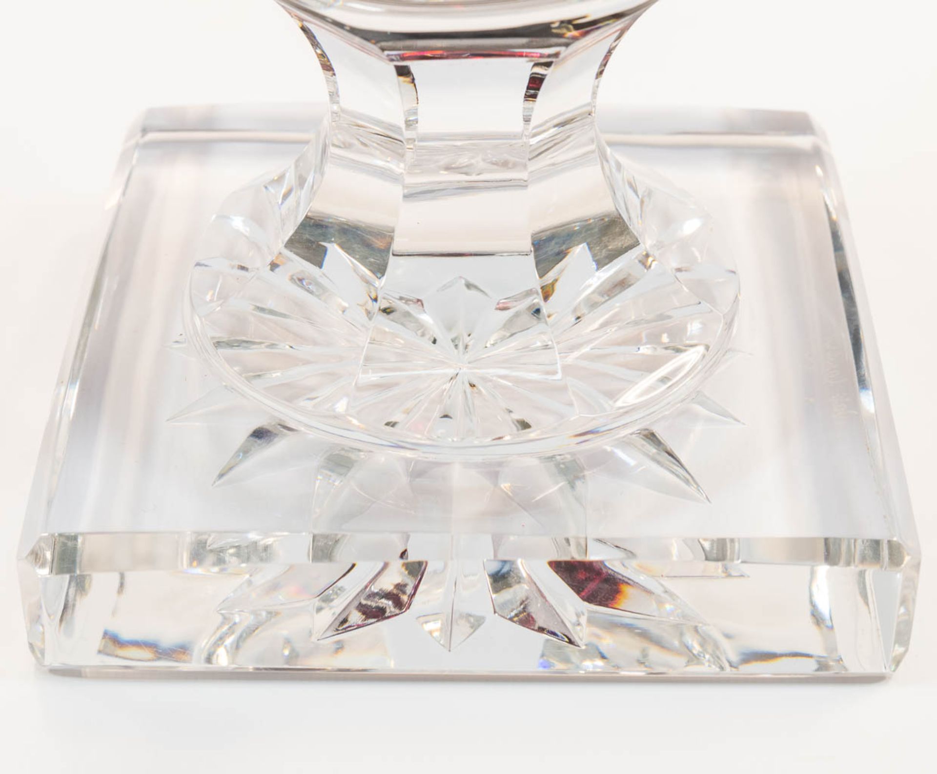 A collection of 2 exceptional and large Val Saint Lambert crystal vases, model Jupiter. Marked on ba - Image 4 of 31