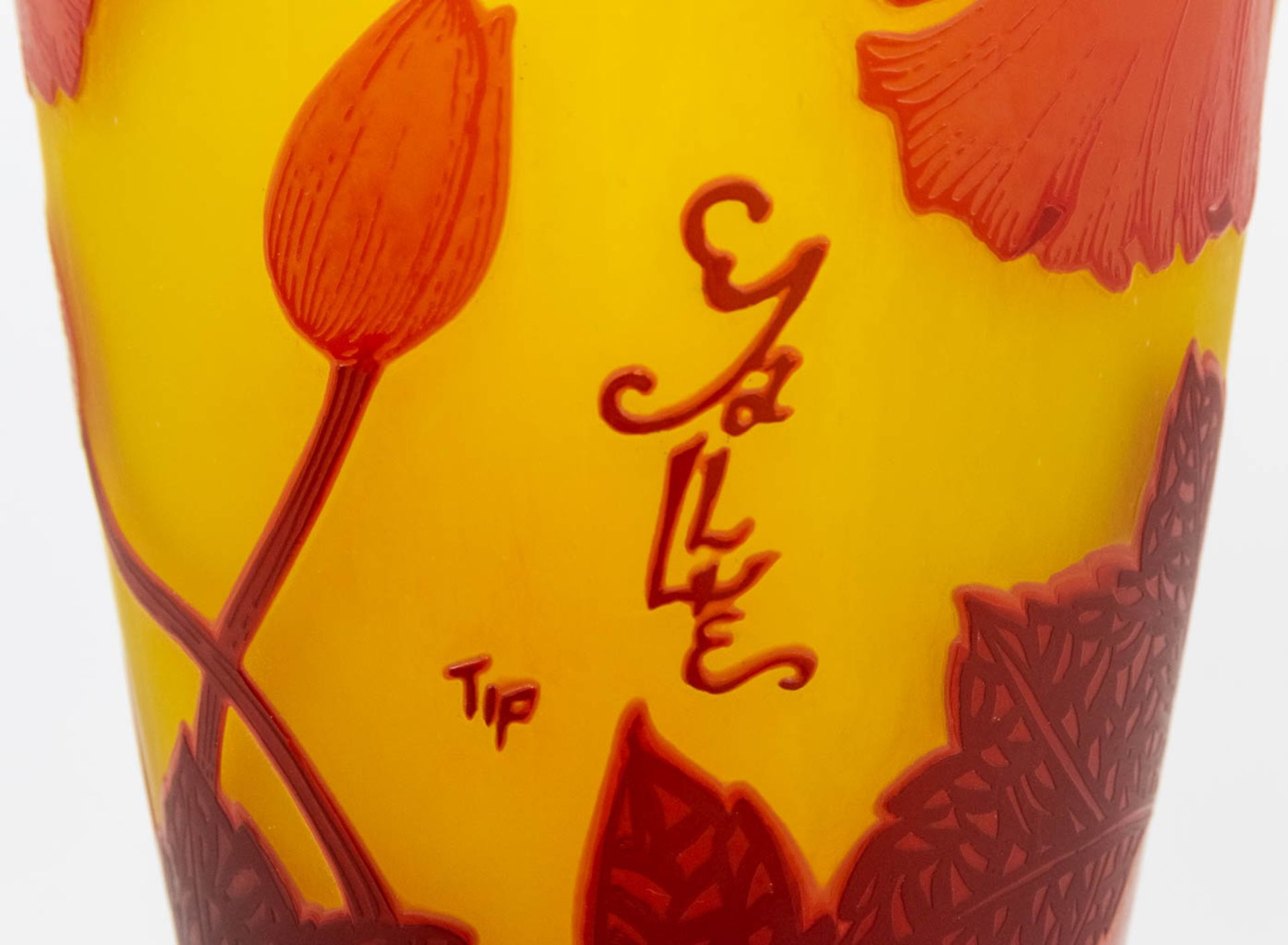 A p‰te de verre art nouveau display vase, Tip Emile GallŽ. (51 x 16 cm) - Bild 10 aus 13