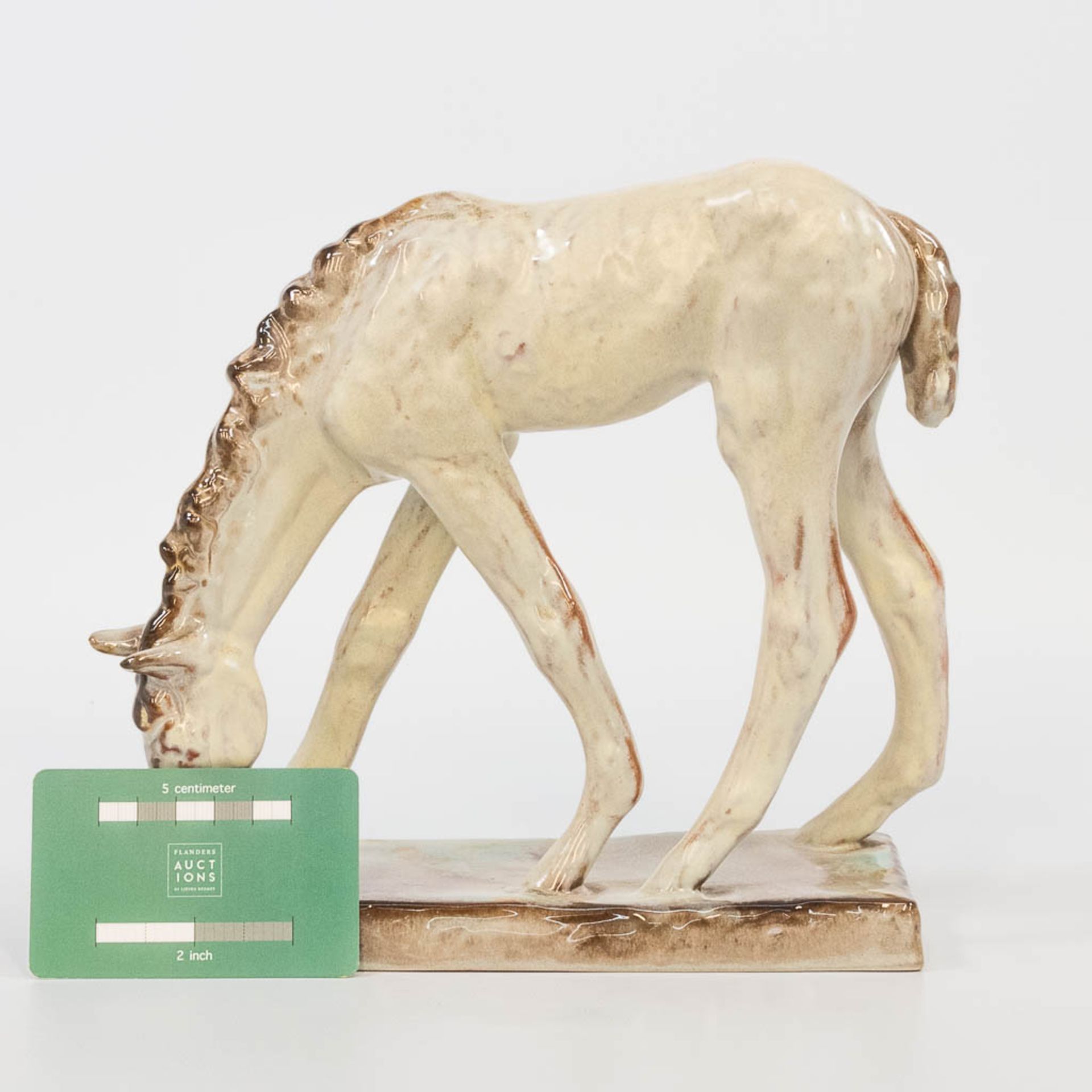 Else BACH (1899-1950) for Karlsruhe Majolica, a statue of a horse. (9 x 23 x 21,5 cm) - Image 8 of 16