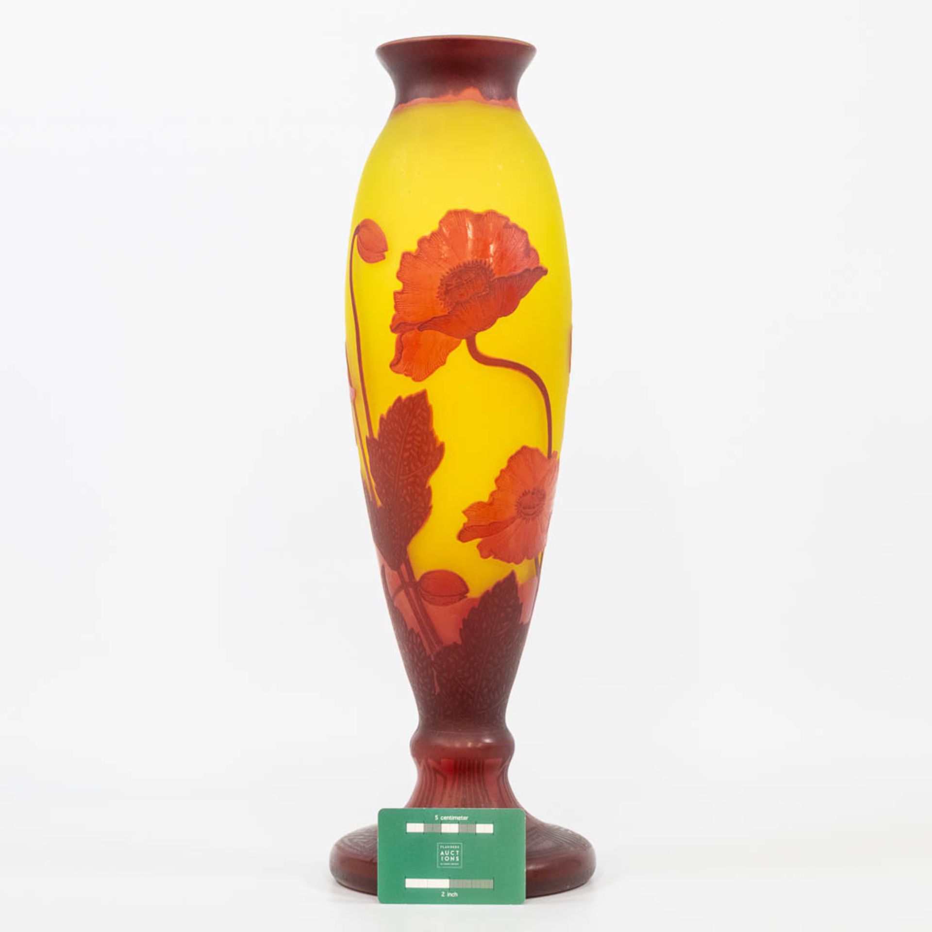 A p‰te de verre art nouveau display vase, Tip Emile GallŽ. (51 x 16 cm) - Bild 6 aus 13