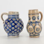 A collection of 2 jars, made of German Earthenware, 17th century. (20,5 x 13 cm)