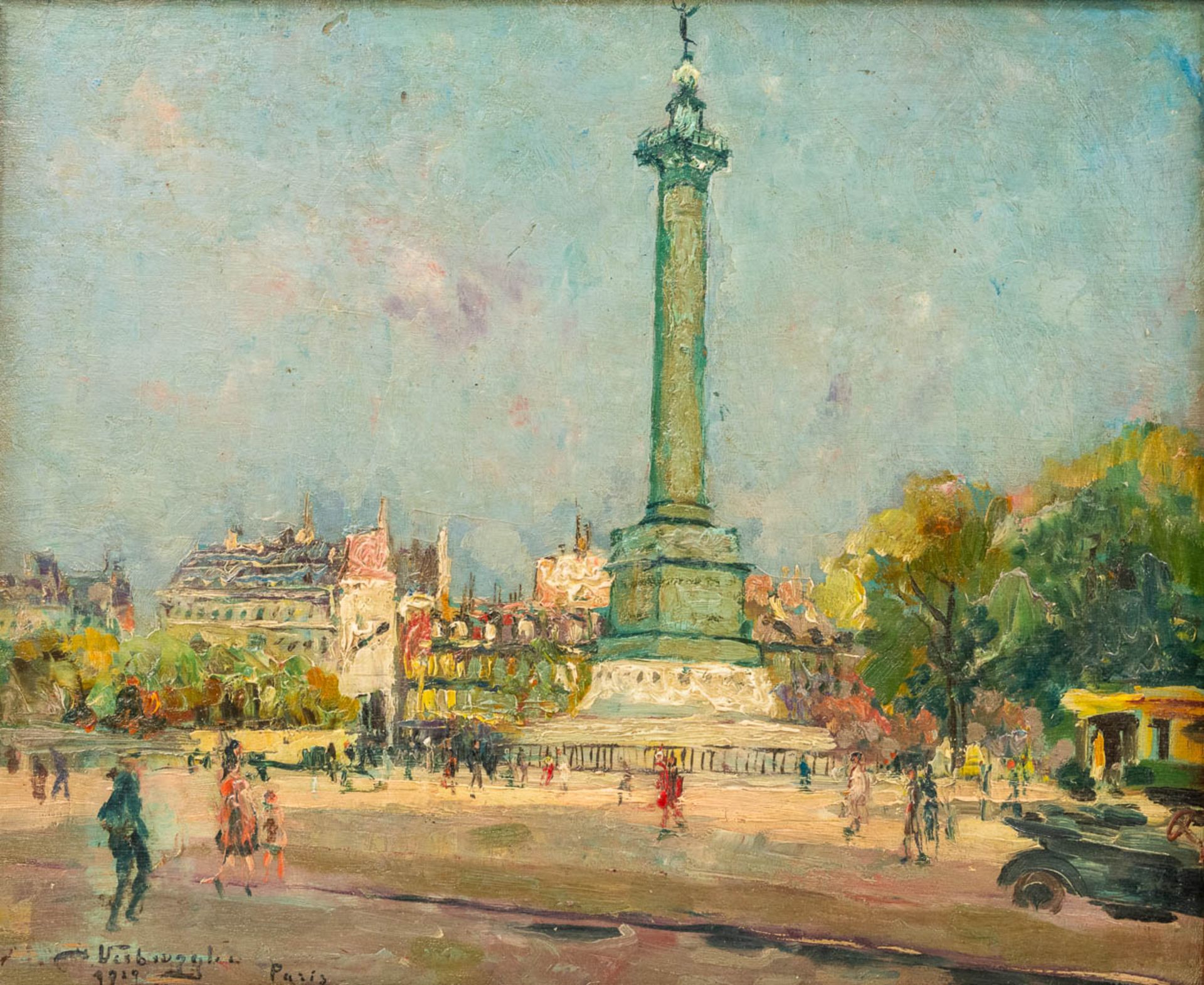 Charles Henri VERBRUGGHE (1877-1974) Paris, oil on panel 1929. (46 x 38 cm) - Image 4 of 6