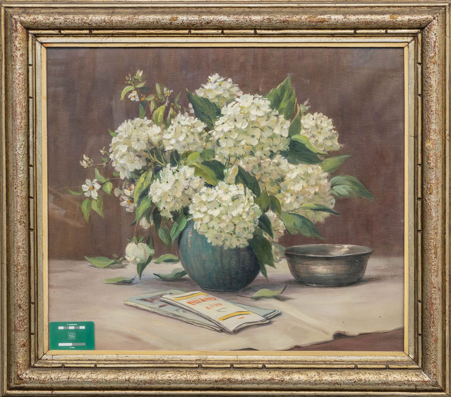 Albert CAULLET (1875-1950) still life with flowers, oil on canvas. (67 x 57 cm) - Bild 5 aus 6