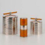 An assembled collection of 3 Christofle storage containers. (13 x 10 cm)