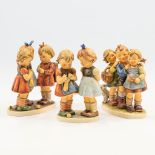 A collection of 3 Hummel statues. (8,5 x 15 x 18 cm)