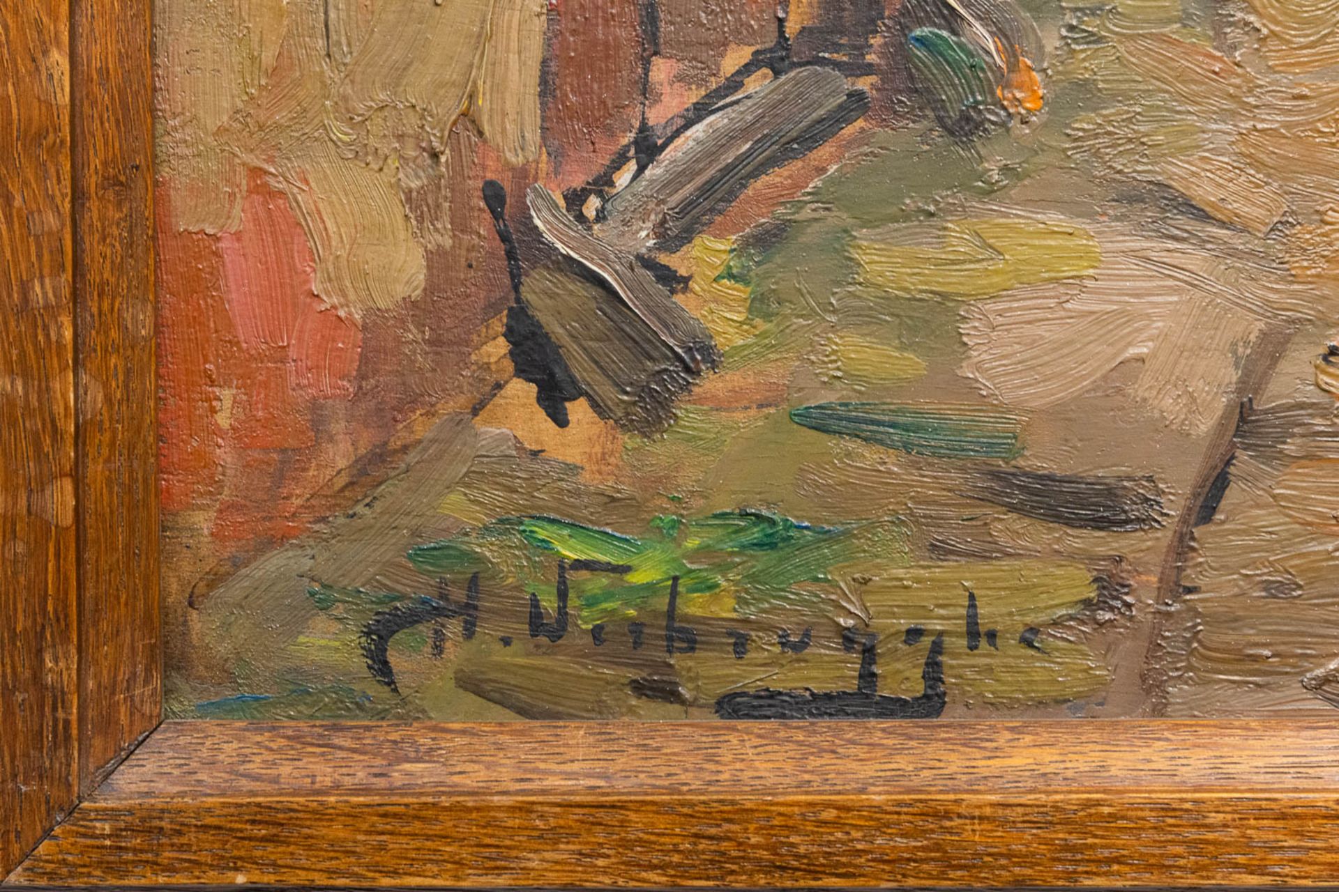 Charles Henri VERBRUGGHE (1877-1974) Bruges, oil on panel. (55 x 46 cm) - Image 5 of 6