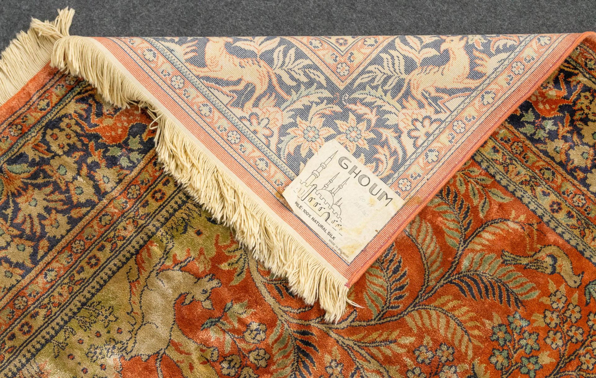 An Oriental carpet 'The Tree of life' Ghom, made of silk and wool. (138 x 200 cm). - Bild 9 aus 9