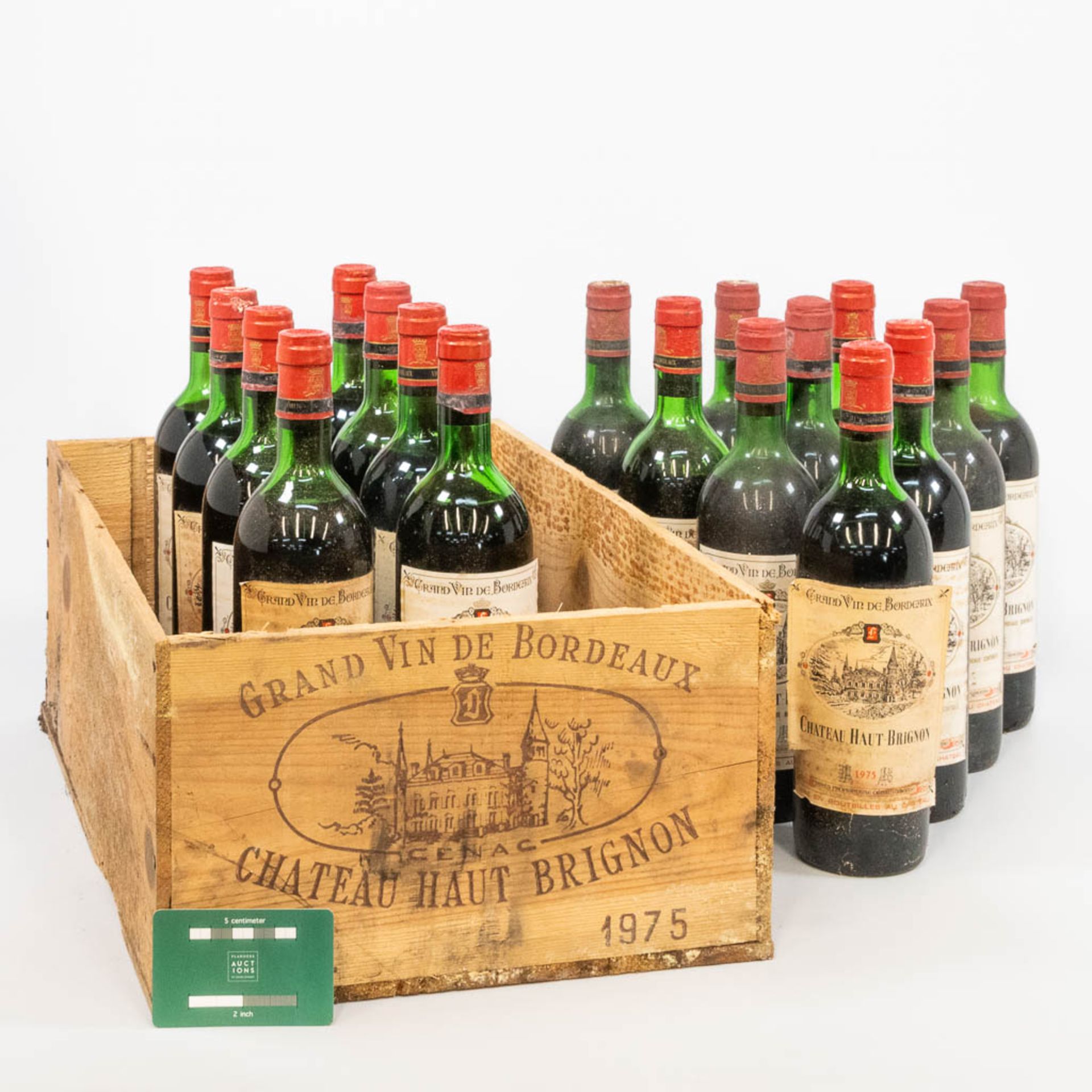 A collection of 18 bottles of Chateau Haut Brignon 1975 with original wood crate. . - Image 4 of 6