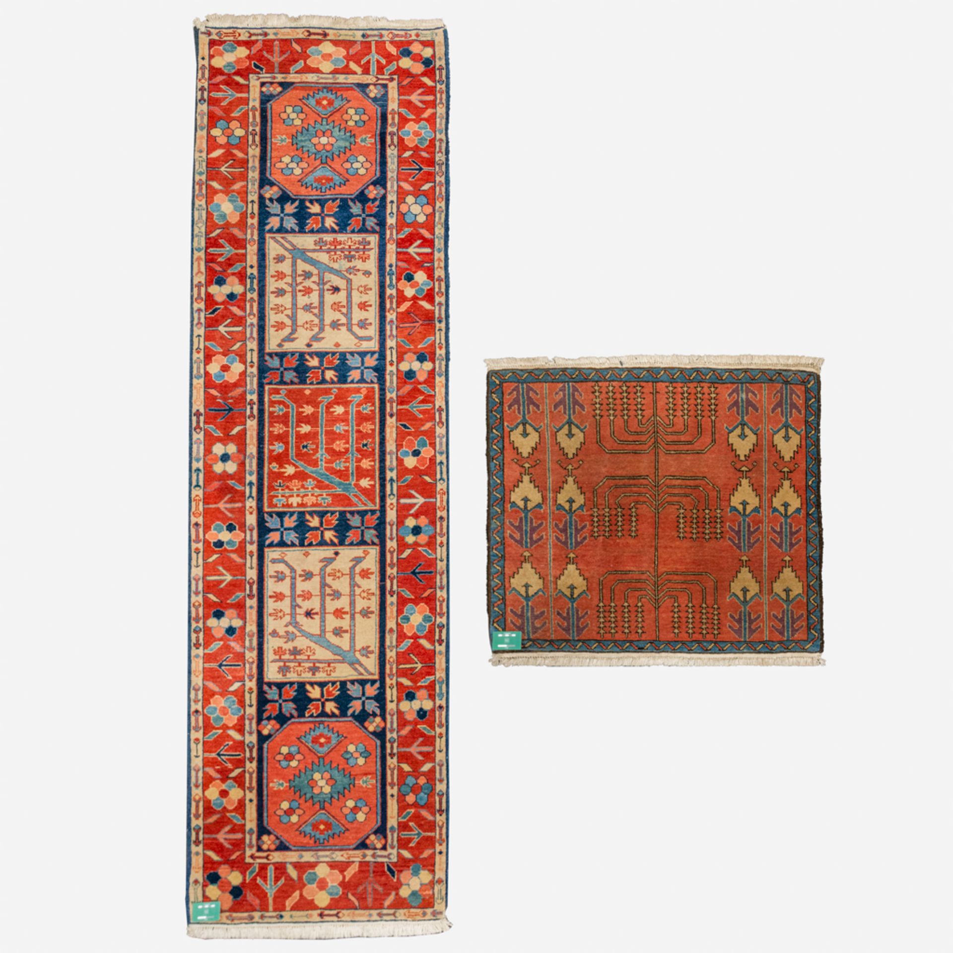 A collection of 2 eastern Kelim hand-made carpets. (84 x 272)(85 x 101). - Bild 2 aus 17