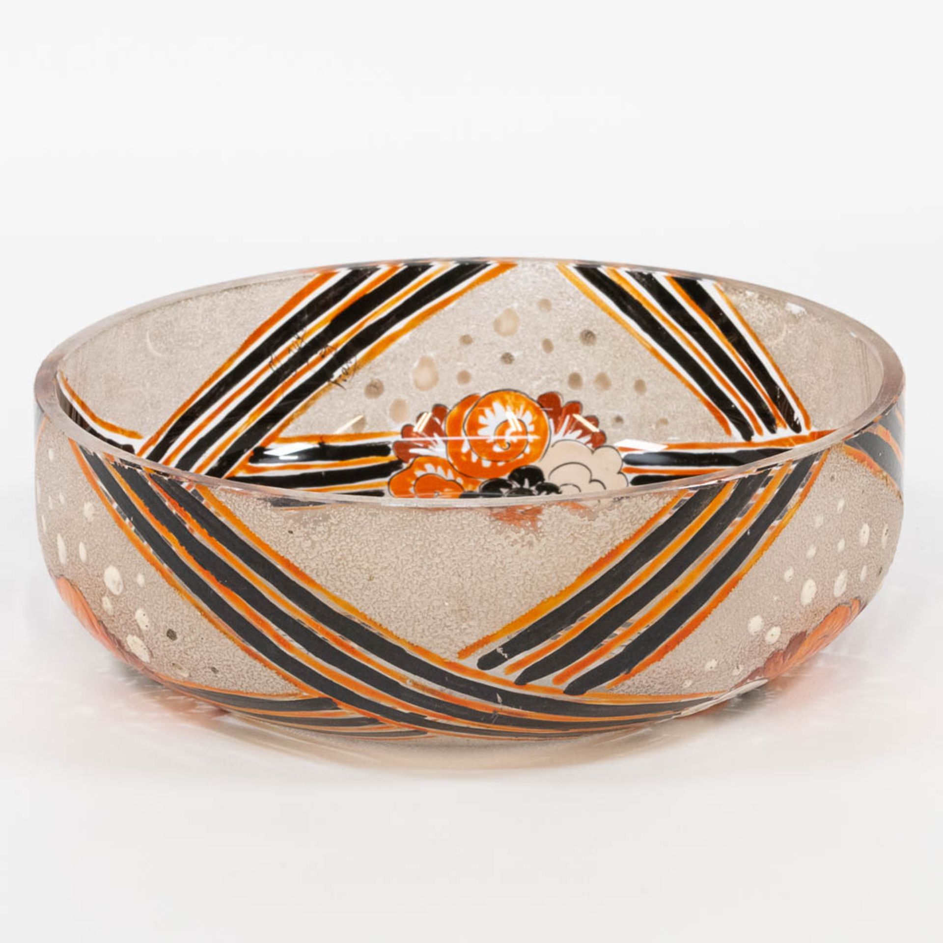 Adrien MAZOYER (1887-1950) A with enamel hand-painted bowl. Marked. (7 x 21 cm) - Image 10 of 13