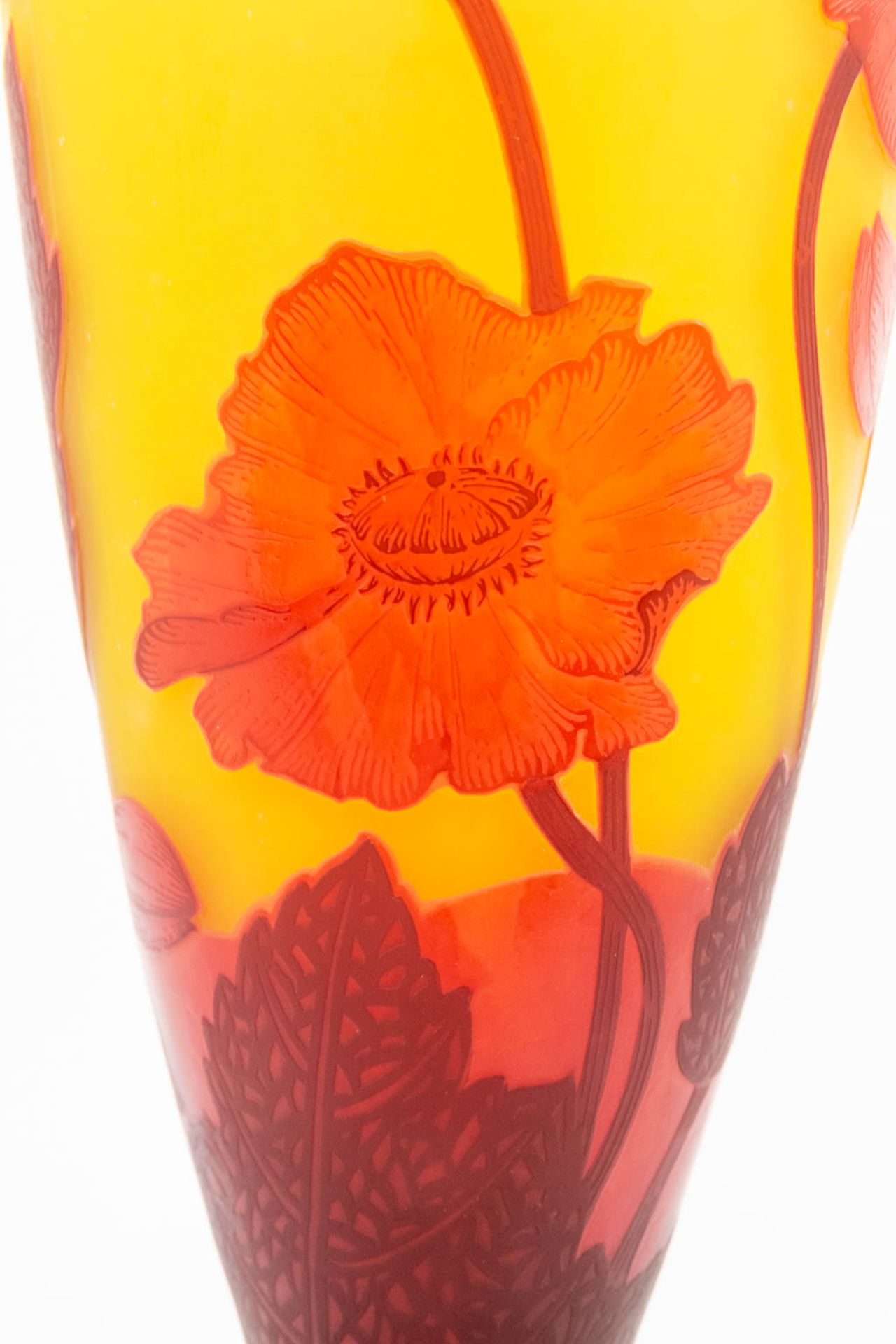 A p‰te de verre art nouveau display vase, Tip Emile GallŽ. (51 x 16 cm) - Bild 13 aus 13