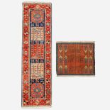 A collection of 2 eastern Kelim hand-made carpets. (84 x 272)(85 x 101).