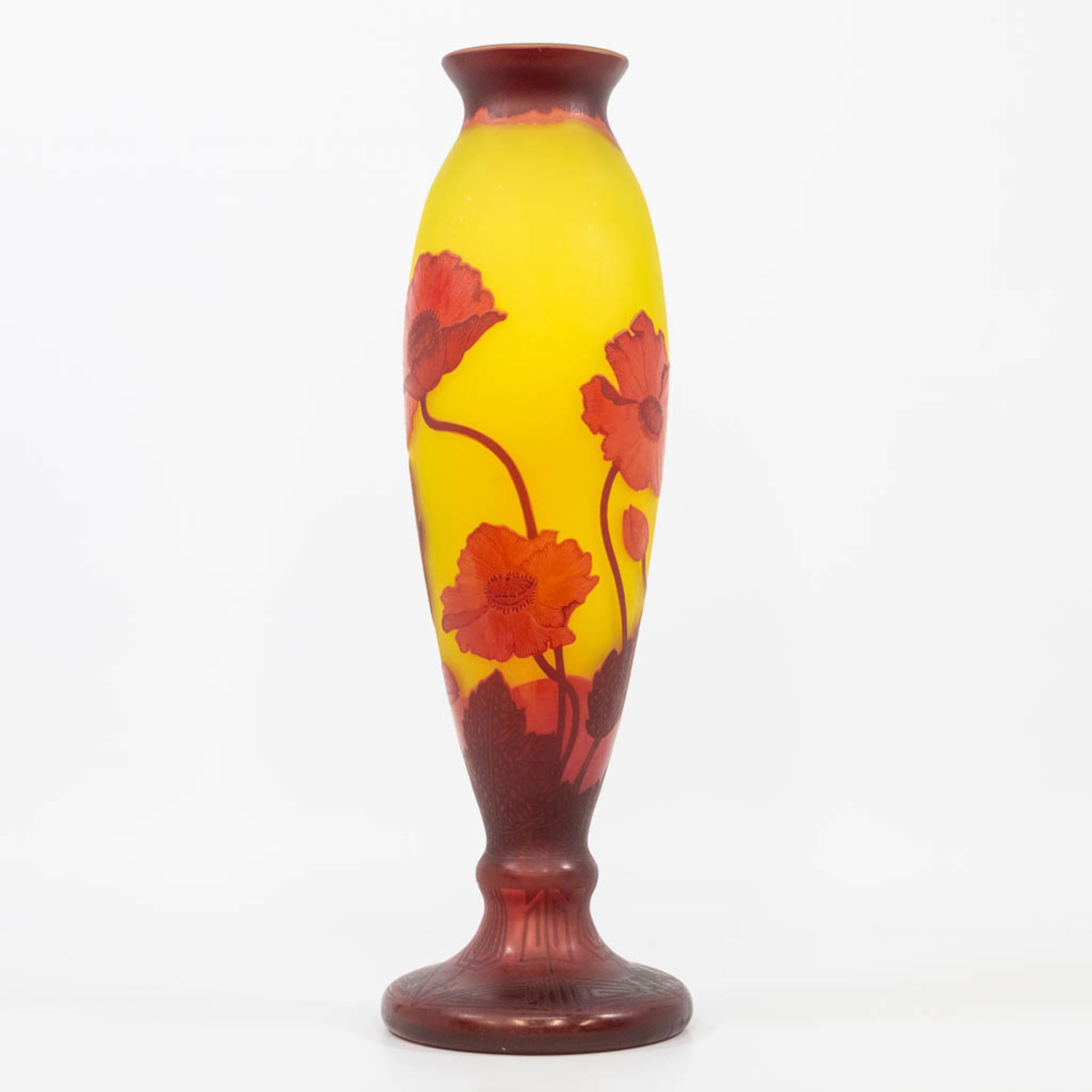 A p‰te de verre art nouveau display vase, Tip Emile GallŽ. (51 x 16 cm) - Bild 5 aus 13