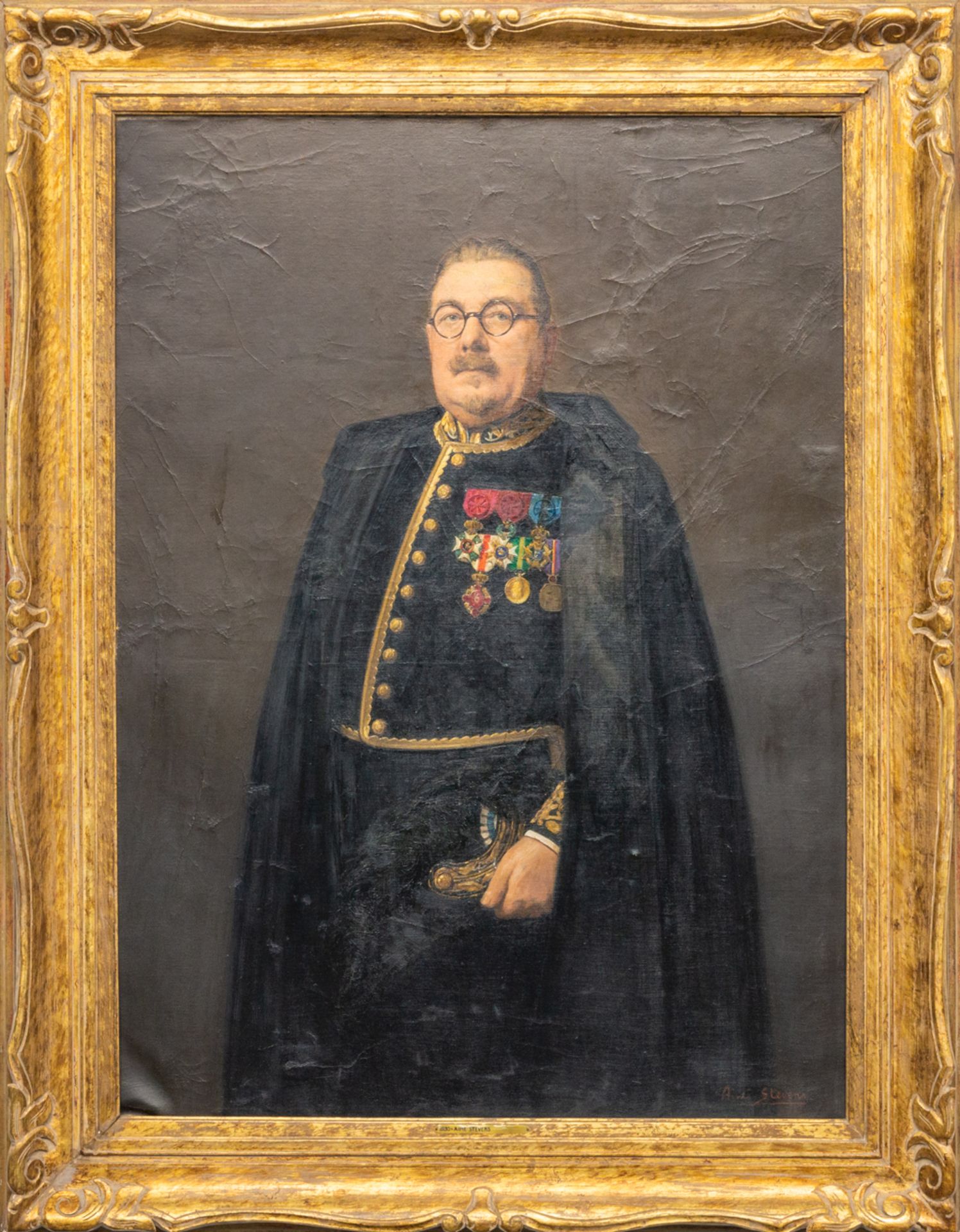 Aimé STEVENS (1879-1951) Achille Vleurinck, consul in Uruguay, oil on canvas. (91 x 125 cm) - Bild 2 aus 12