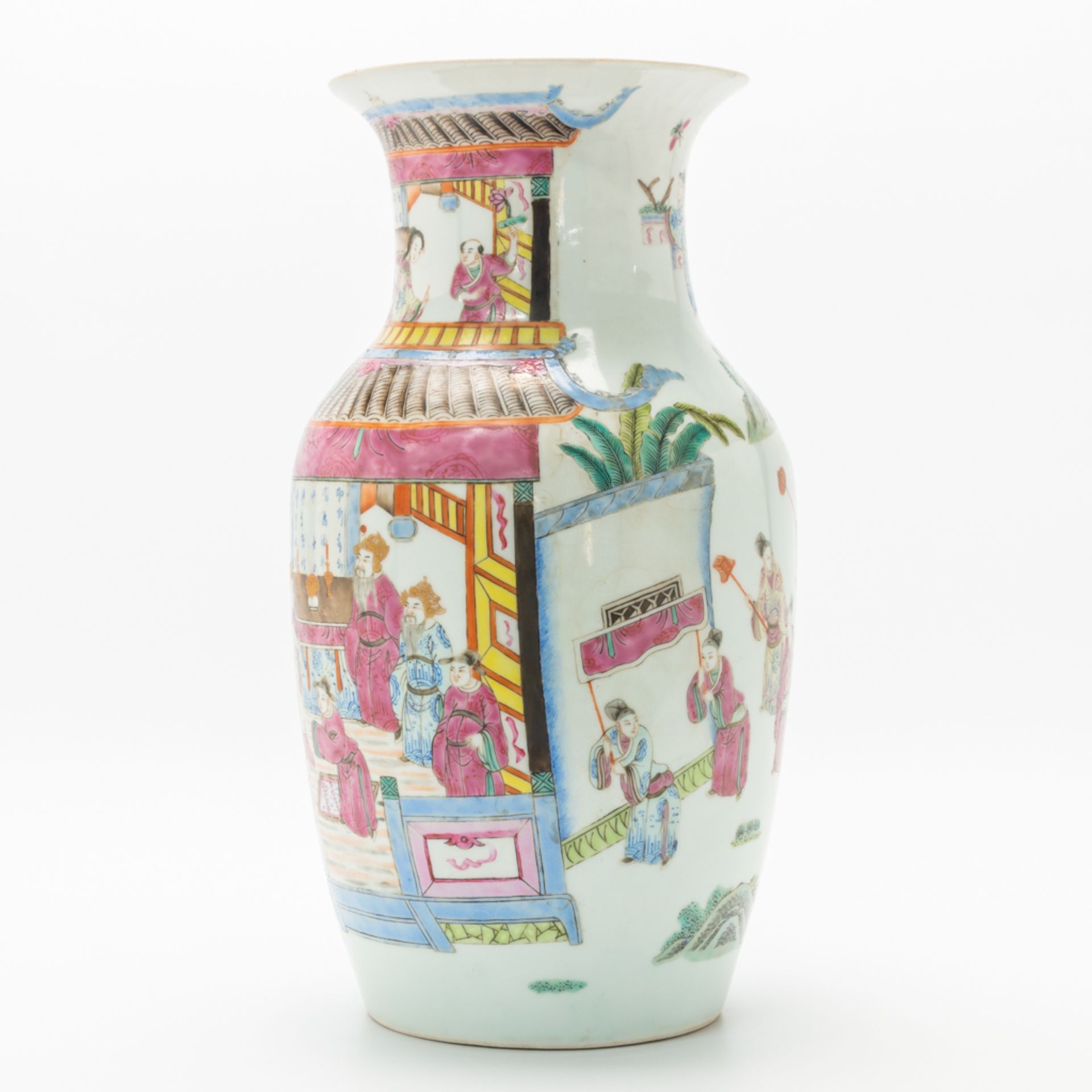 A Chinese vase with double decor of warriors and wise men. 19th/20th century. (36 x 19 cm) - Bild 7 aus 16
