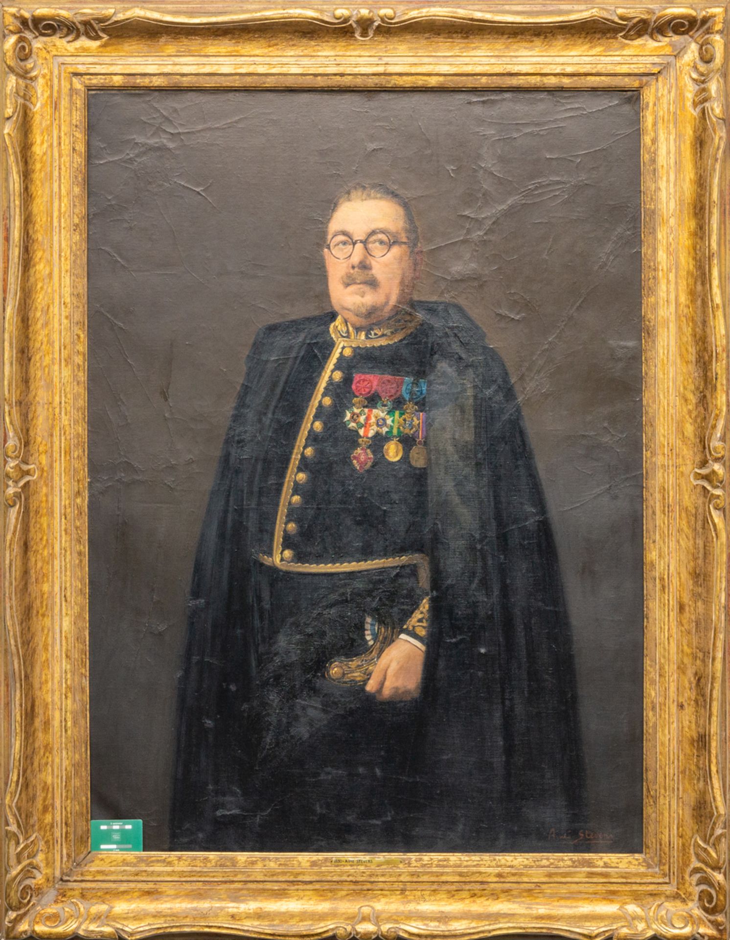 Aimé STEVENS (1879-1951) Achille Vleurinck, consul in Uruguay, oil on canvas. (91 x 125 cm) - Bild 5 aus 12