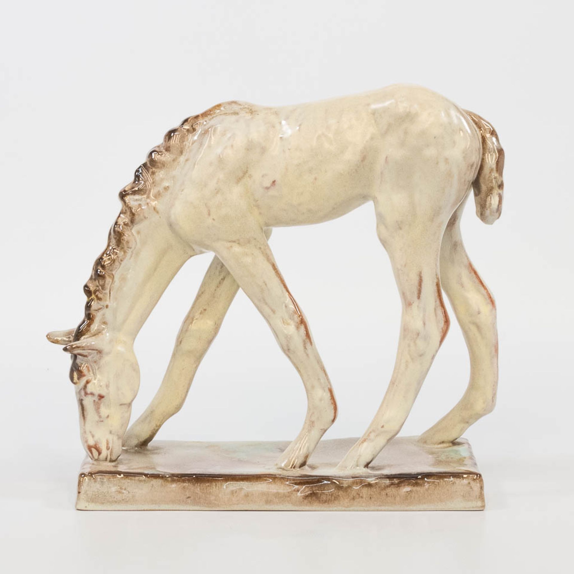 Else BACH (1899-1950) for Karlsruhe Majolica, a statue of a horse. (9 x 23 x 21,5 cm) - Image 7 of 16