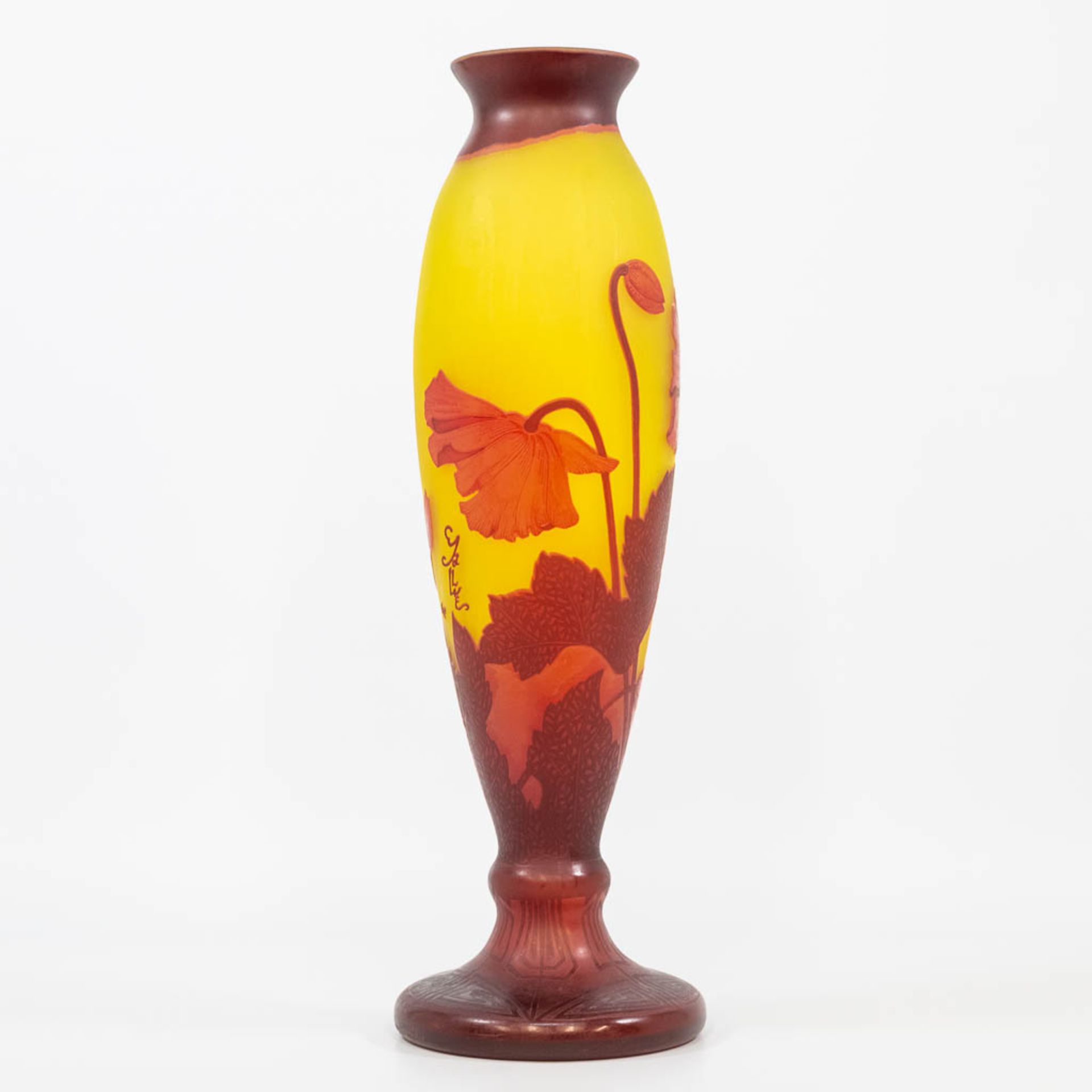 A p‰te de verre art nouveau display vase, Tip Emile GallŽ. (51 x 16 cm) - Bild 4 aus 13