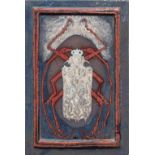 Rogier VANDEWEGHE (1923-2020) A beetle, a ceramic plaque with lustreglaze. Made between 1956 and 195