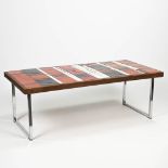 August 'Gust' MICHIELS (1922 - 2003) A coffee table made with tiles. Around 1970. (56 x 110 x 39 cm)