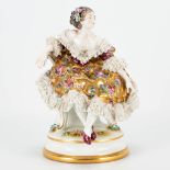 A figurine made of porcelain and marked Volkstedt-Rudolstadt, Germany 19th century. (17 x 20 x 25,5