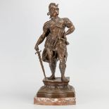 Arthur WAAGEN (act.1869-1910) 'Roman Warrior' a statue made of spelter with foundry mark. (22 x 28 x