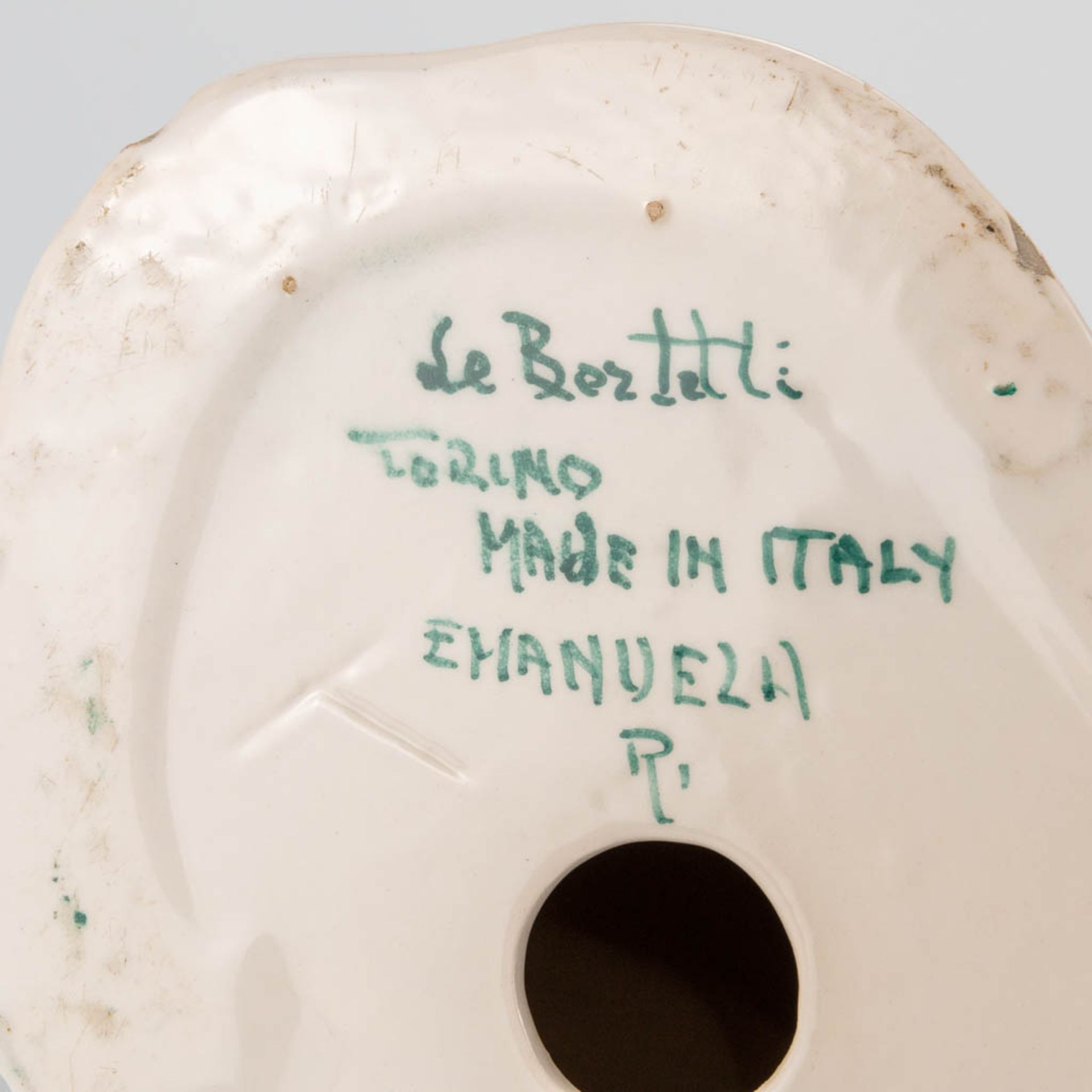 A faience sculpture 'Le Bertetti - Torino', made in Italy and marked Emanuela R. The second half of  - Bild 12 aus 18