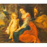 No signature found, a romantic painting with Ara. Oil on canvas, 18th century. (49 x 41 cm)