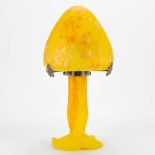 A pate de verre table lamp in a mushroom shape, marked Tief. The second half of the 20th century. (3