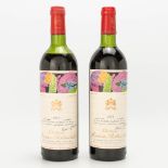 A collection of 2 bottles Chateau Mouton Rothschild, Andy Warhol edition, 1975 (30,5 cm)