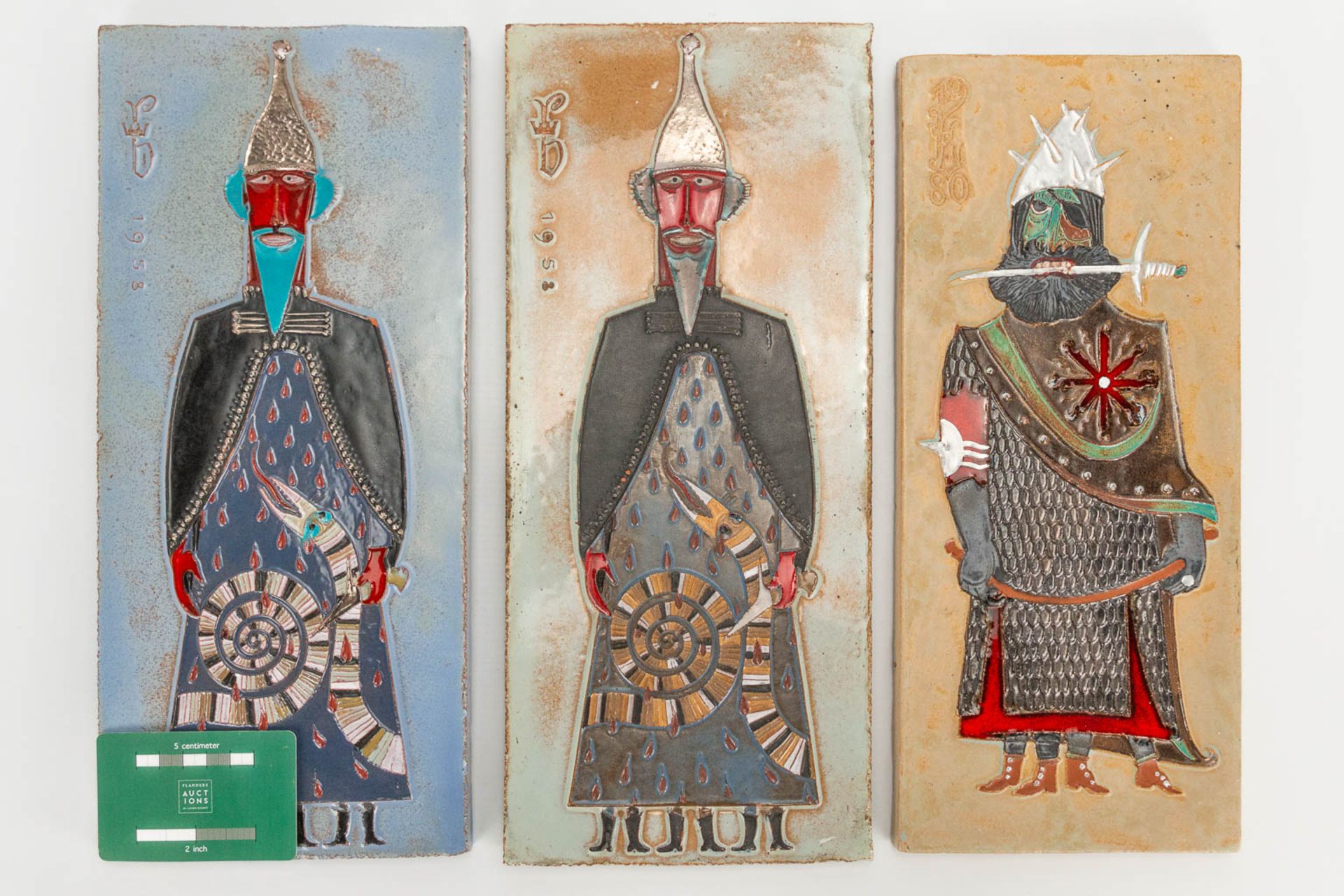 Rogier VANDEWEGHE (1923 - 2020) Een collection of 3 ceramic tiles for 'Gouden Boomstoet Bruges '58 a - Image 6 of 18