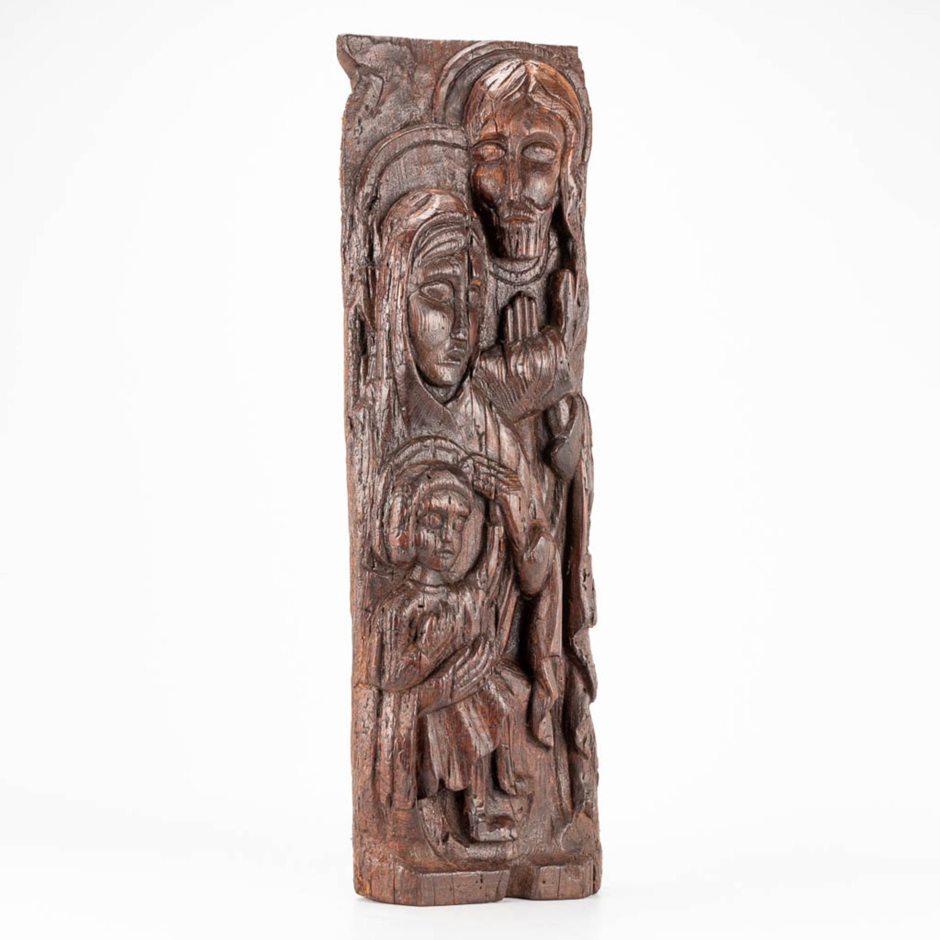 A wood sculpture of the holy family. (5,5 x 19 x 61 cm) - Image 7 of 15