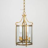 A lantern with 4 points of light, made of glass and bronze. The first half of the 20th century. (72