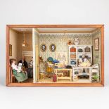 A mid-century diorama of a docters office. (24 x 45 x 28 cm)