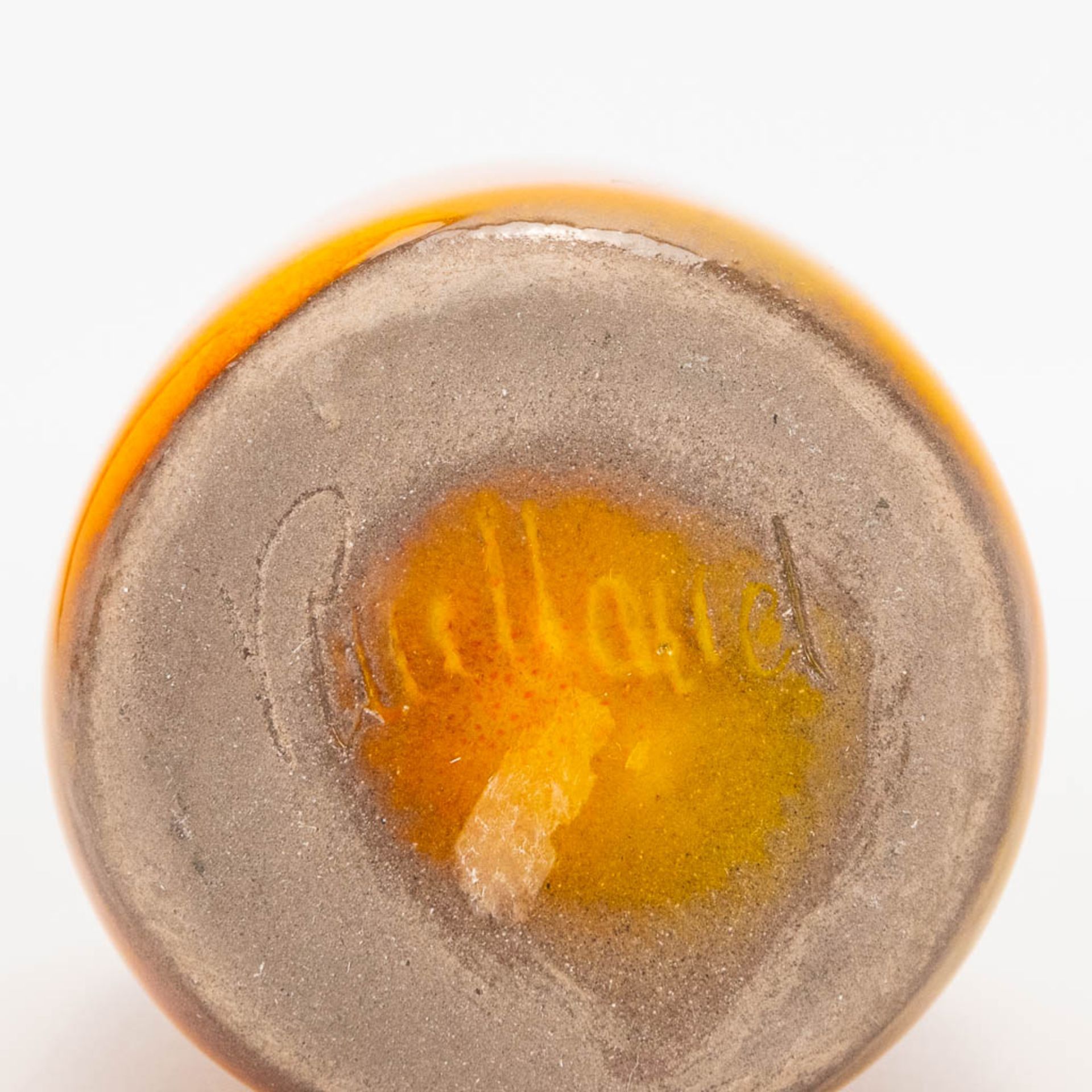 Jacques and Dani RUELLAND (XX-XXI) a soliflore vase with orange glaze. (15 x 6 cm) - Image 11 of 12