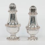 A set of 2 Christofle silver-plated sugar casters, collection Gallia. Of which one is not marked. (1